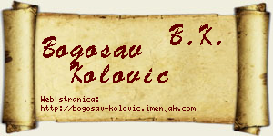 Bogosav Kolović vizit kartica